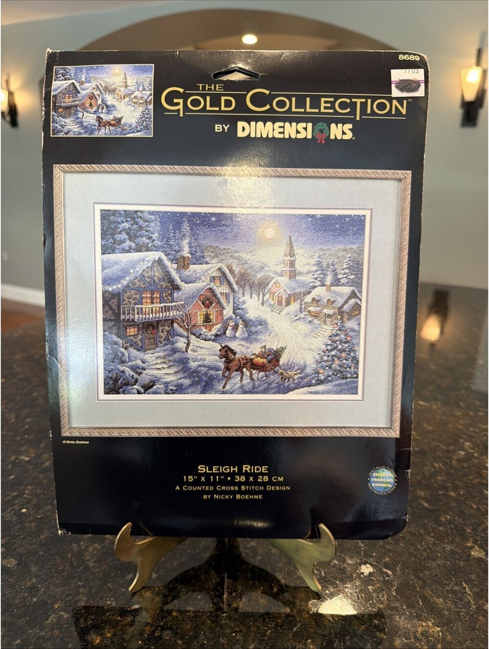 Dimensions Gold Collection 2002 SLEIGH RIDE By Nicky Boehme Cross Stitch Kit New